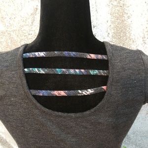 Exhilaration Gray crop top